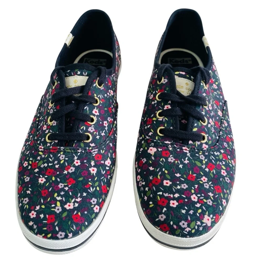 Keds x Kate Spade Ditsy Floral Lace Up Sneakers Size 8.5 - Picture 2 of 7